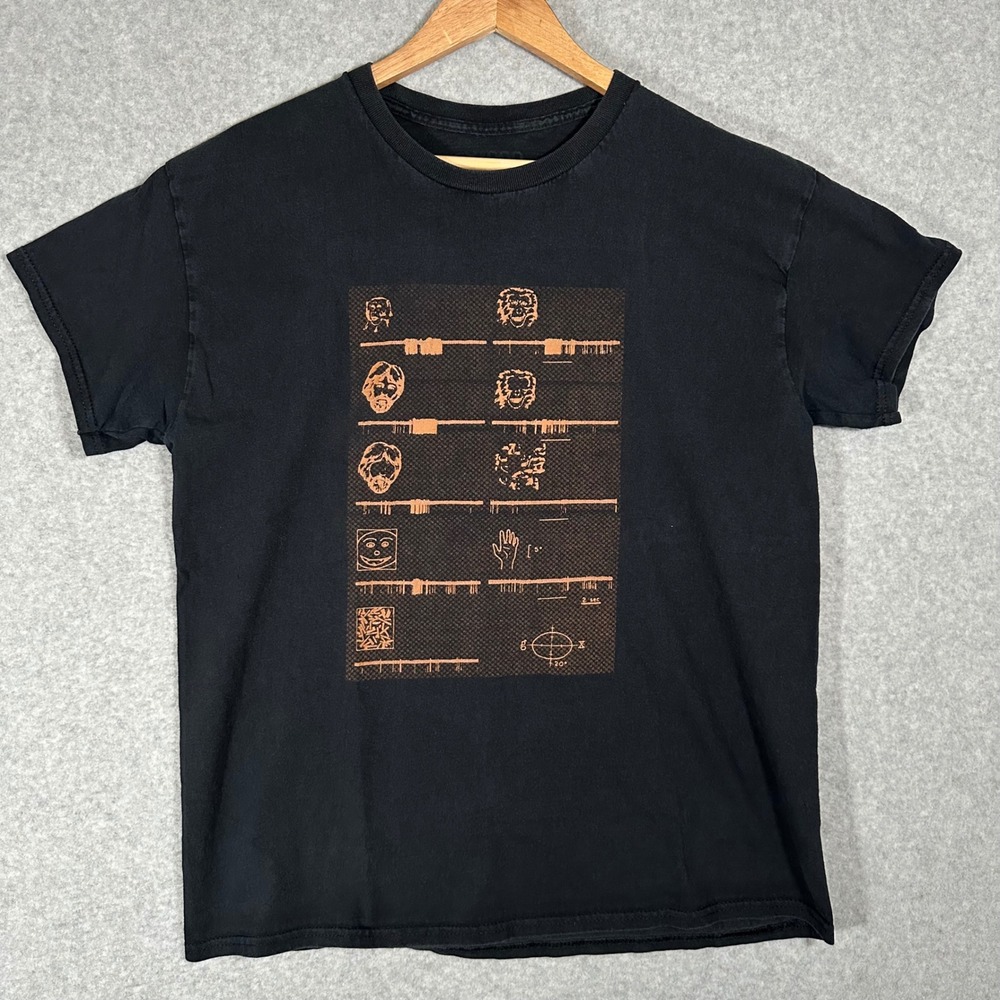 GX1000 Voyager Golden Record Video Signal Skate T Shirt Mens Large Black NASA